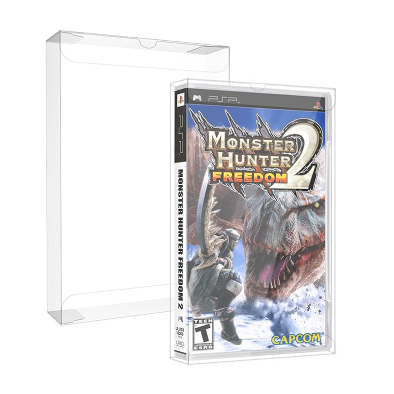 ASTONEY 10 Pcs Clear Transparent Game Card Storage Protection Display Box Protector Compatible with PSP/Playstation Portable CIB Cartridge - Image 1